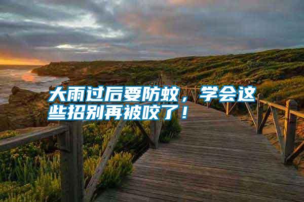 大雨過(guò)后要防蚊，學(xué)會(huì)這些招別再被咬了！