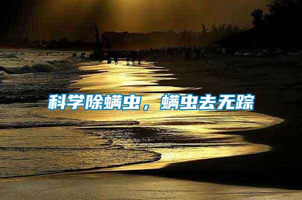 科學除螨蟲，螨蟲去無蹤