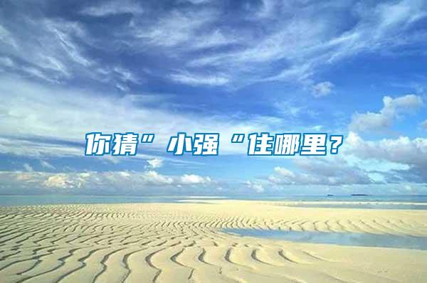 你猜”小強(qiáng)“住哪里？