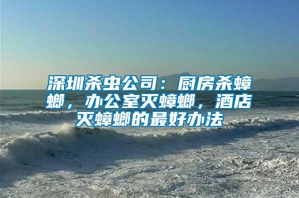 深圳殺蟲公司：廚房殺蟑螂，辦公室滅蟑螂，酒店滅蟑螂的最好辦法
