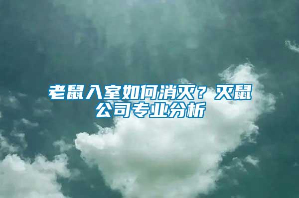 老鼠入室如何消滅？滅鼠公司專業(yè)分析