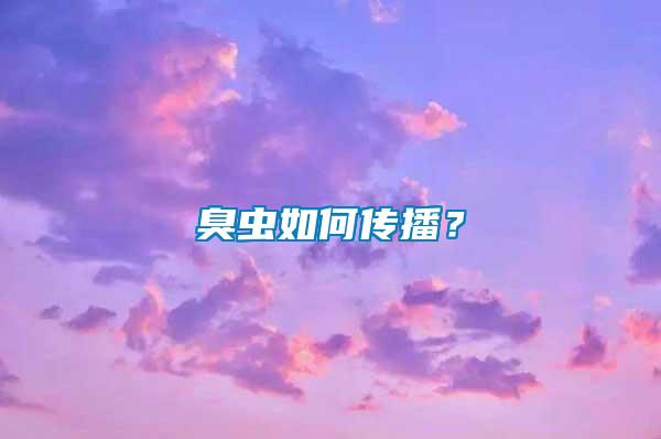 臭蟲如何傳播？