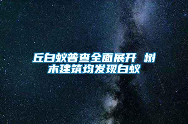 丘白蟻普查全面展開(kāi) 樹(shù)木建筑均發(fā)現(xiàn)白蟻