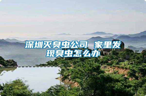 深圳滅臭蟲公司 家里發(fā)現臭蟲怎么辦