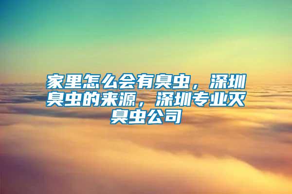家里怎么會有臭蟲，深圳臭蟲的來源，深圳專業(yè)滅臭蟲公司