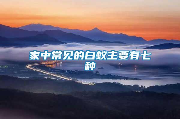 家中常見(jiàn)的白蟻主要有七種