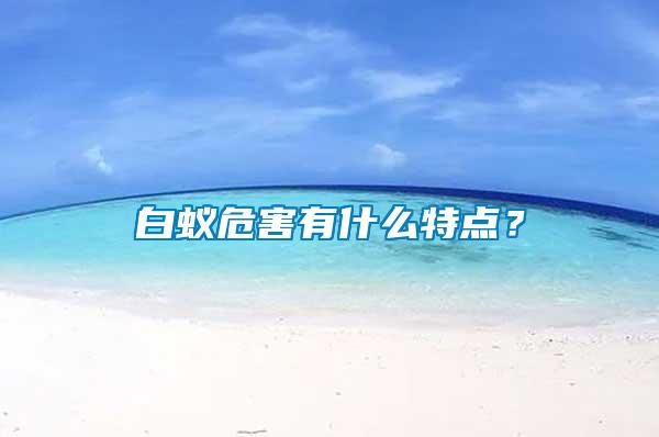 白蟻危害有什么特點？