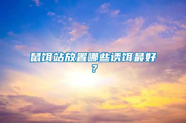 鼠餌站放置哪些誘餌最好？
