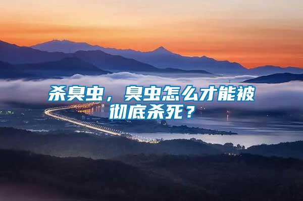 殺臭蟲，臭蟲怎么才能被徹底殺死？