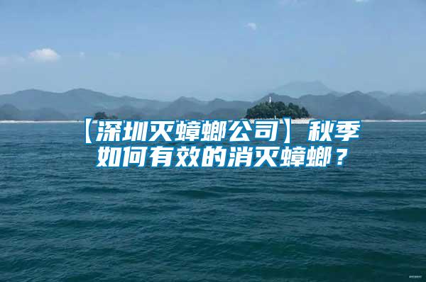 【深圳滅蟑螂公司】秋季  如何有效的消滅蟑螂？