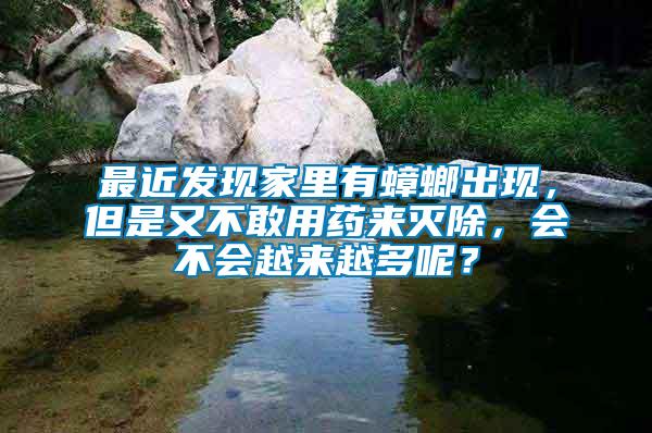 最近發(fā)現(xiàn)家里有蟑螂出現(xiàn)，但是又不敢用藥來滅除，會不會越來越多呢？