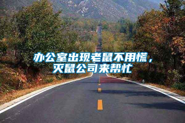 辦公室出現老鼠不用慌，滅鼠公司來幫忙