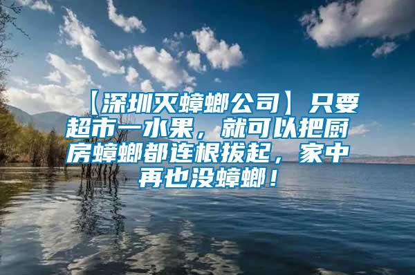 【深圳滅蟑螂公司】只要超市一水果，就可以把廚房蟑螂都連根拔起，家中再也沒蟑螂！