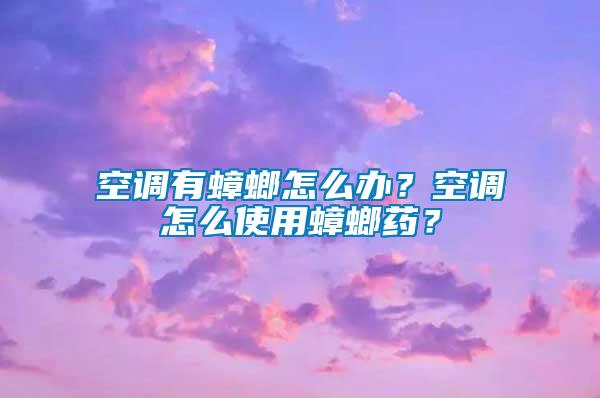 空調有蟑螂怎么辦？空調怎么使用蟑螂藥？