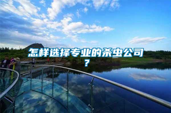 怎樣選擇專業(yè)的殺蟲(chóng)公司？