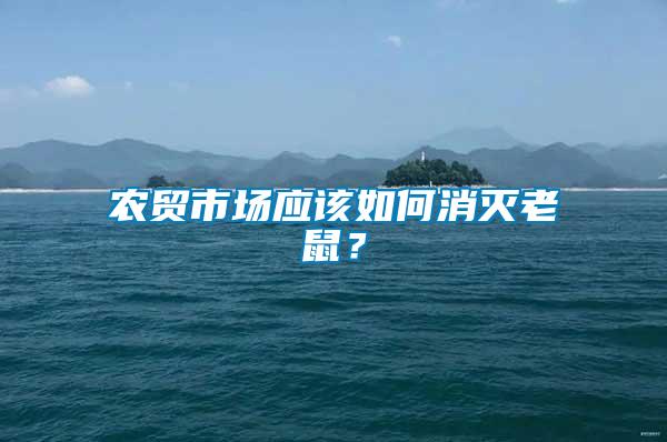 農貿市場應該如何消滅老鼠？