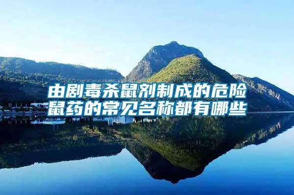 由劇毒殺鼠劑制成的危險(xiǎn)鼠藥的常見(jiàn)名稱(chēng)都有哪些