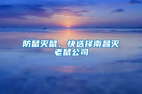 防鼠滅鼠，快選擇南昌滅老鼠公司