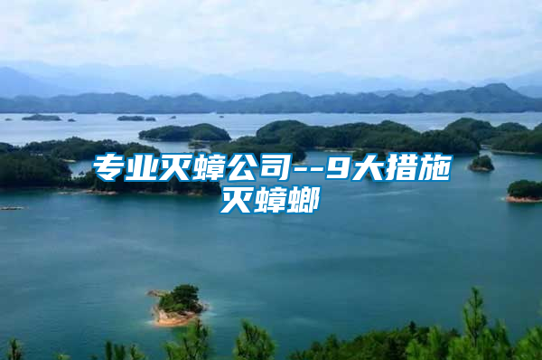 專(zhuān)業(yè)滅蟑公司--9大措施滅蟑螂