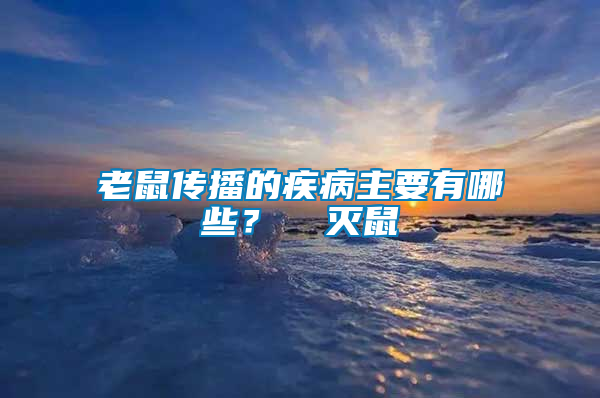 老鼠傳播的疾病主要有哪些？  滅鼠